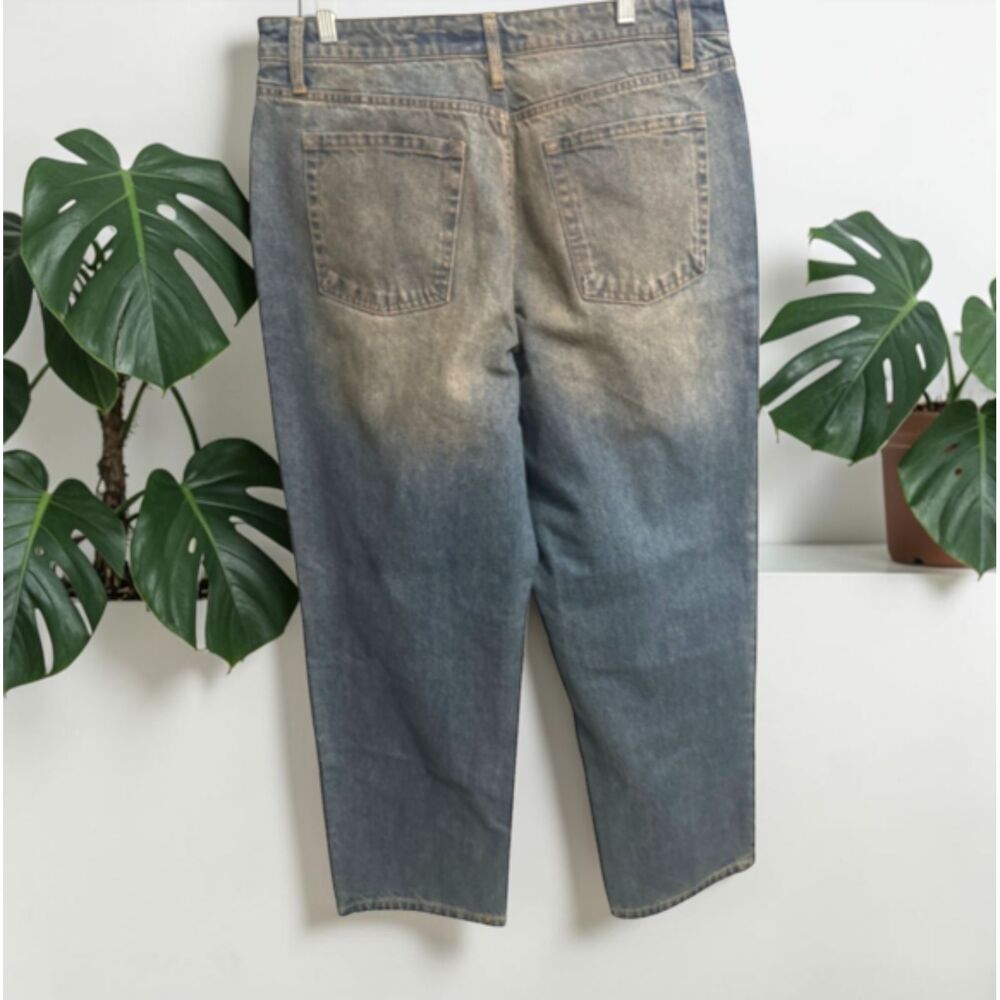 Women's High Rise Straight Leg Jeans Size 14 Vintage Wash